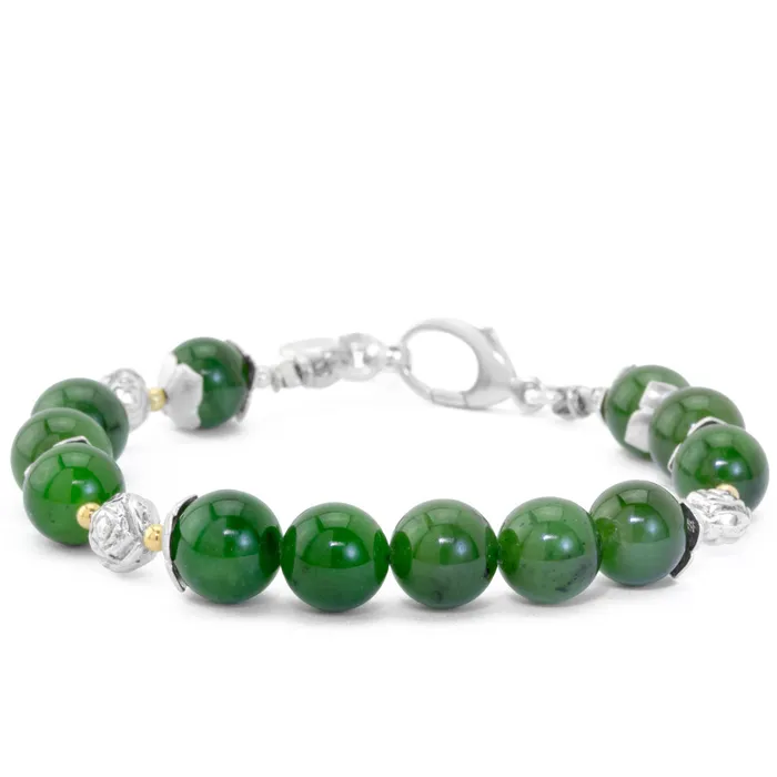 Bracelets Elisa Ilana The Goddess Collection Jade Flower Bracelet