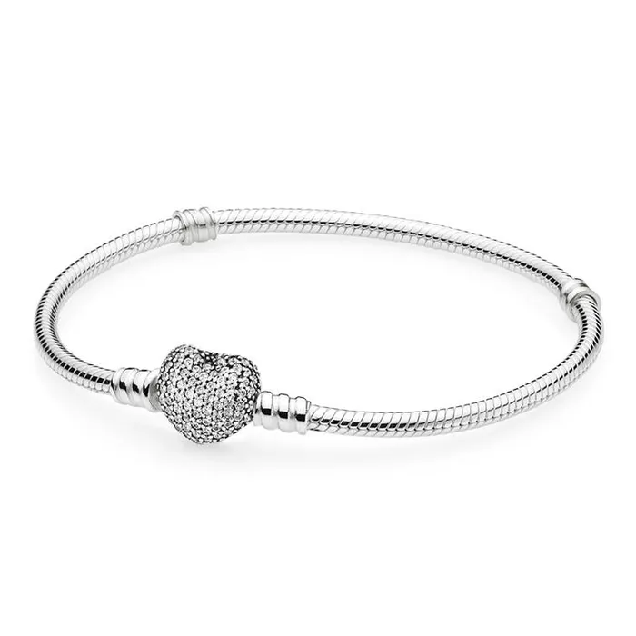 Bracelets Pandora Moments Sparkling Pav Heart Clasp Bracelet Pandora