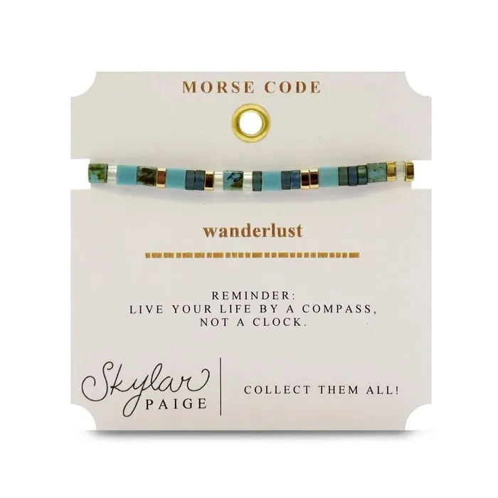 Bracelets Skylar Paige Wanderlust Morse Code Tila Gorgeous Greens Bracelet