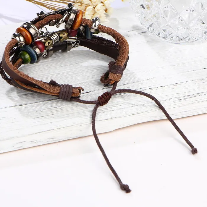 Bracelets sparklingselections Unisex Handmade Retro Leather Bracelet Bracelets sparklingselections Unisex Handmade Retro Leather Bracelet