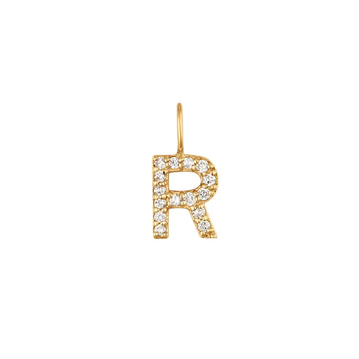 Charm Necklaces Aurelie Gi R Diamond Initial Charm