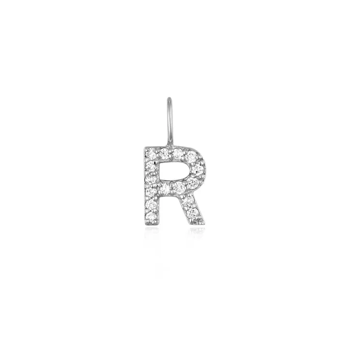 Charm Necklaces Aurelie Gi R Diamond Initial Charm