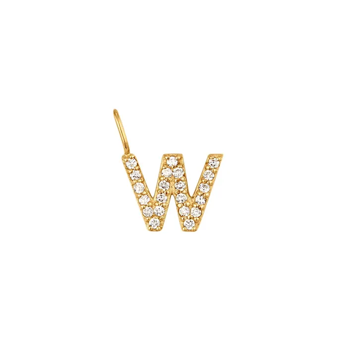 Charm Necklaces Aurelie Gi W Diamond Initial Charm