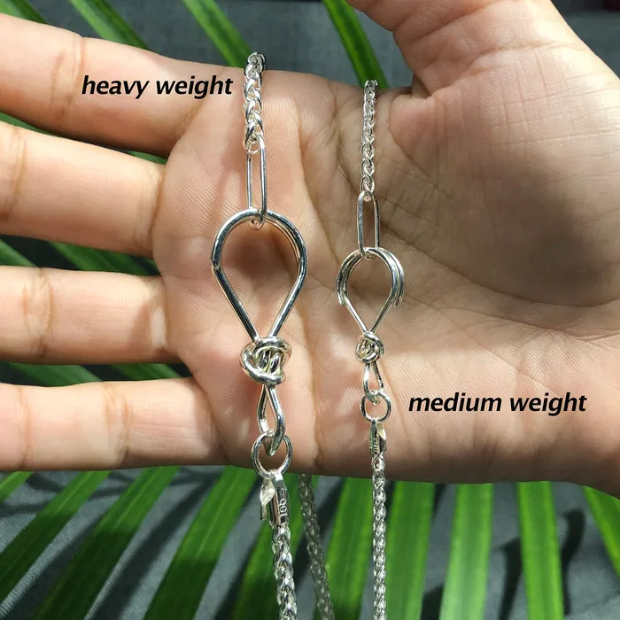 Crucian Gold Rings Sterling Silver Heavy Wheat Chain