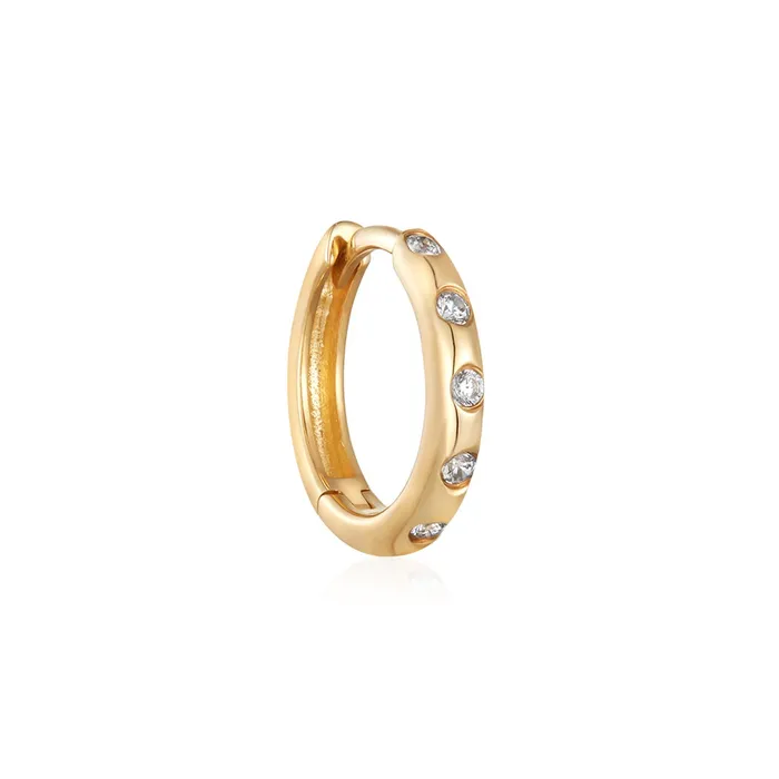 Earrings Aurelie Gi POPPY Lab Grown Diamond Narrow Huggie Hoop