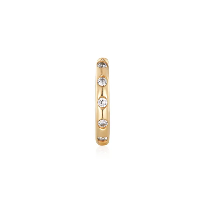 Earrings Aurelie Gi POPPY Lab Grown Diamond Narrow Huggie Hoop