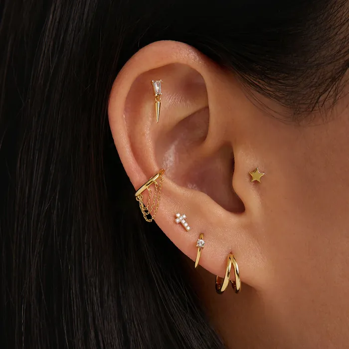 Earrings Aurelie Gi TWINKLE Star Piercing Top Earring Earrings Aurelie Gi TWINKLE Star Piercing Top Earring