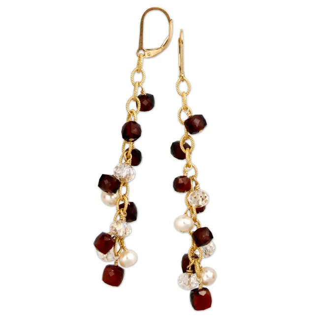 Earrings Cascading Garnet Earrings333245 Elisa Ilana