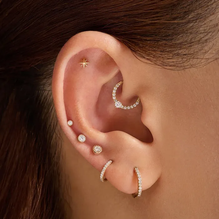 Earrings FRANKIE Lab Grown Diamond Clicker Hoop Aurelie Gi