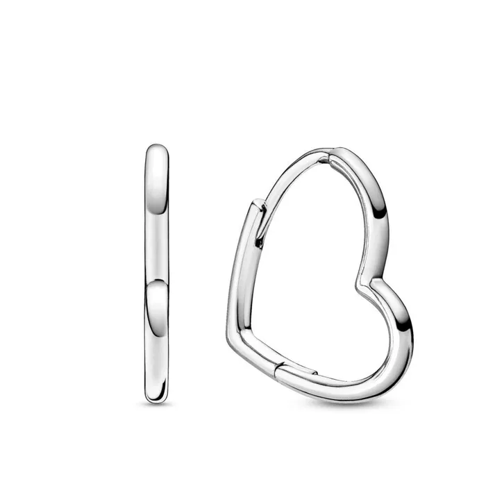 Earrings Pandora Pandora Asymmetrical Heart Hoop Earrings