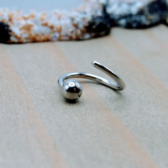 Earrings Siren Body Jewelry 16g Cartilage piercing fixed bead ring silver ear piercing hoop 316L stainless steel annealed tragus daith earring 3mm ball