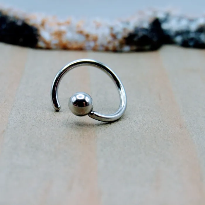 Earrings Siren Body Jewelry 16g Cartilage piercing fixed bead ring silver ear piercing hoop 316L stainless steel annealed tragus daith earring 3mm ball