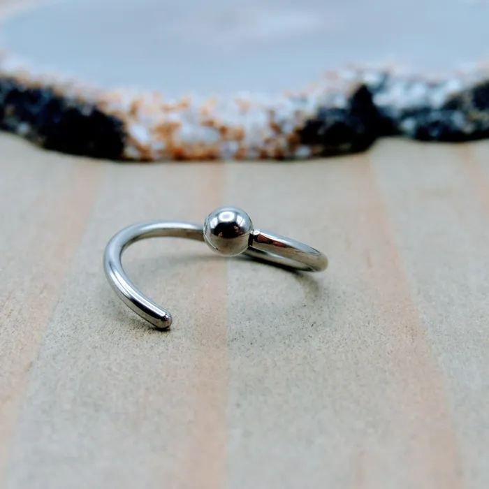Earrings Siren Body Jewelry 16g Cartilage piercing fixed bead ring silver ear piercing hoop 316L stainless steel annealed tragus daith earring 3mm ball