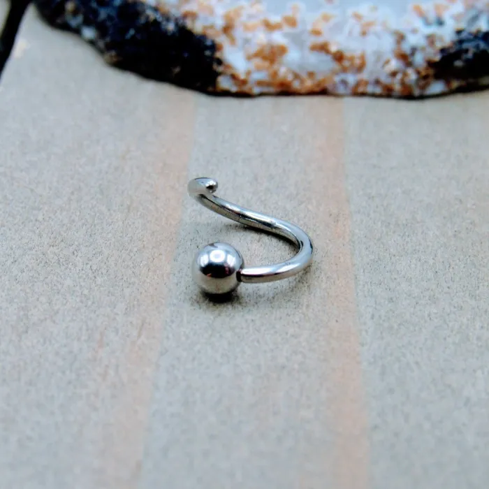 Earrings Siren Body Jewelry 16g Cartilage piercing fixed bead ring silver ear piercing hoop 316L stainless steel annealed tragus daith earring 3mm ball