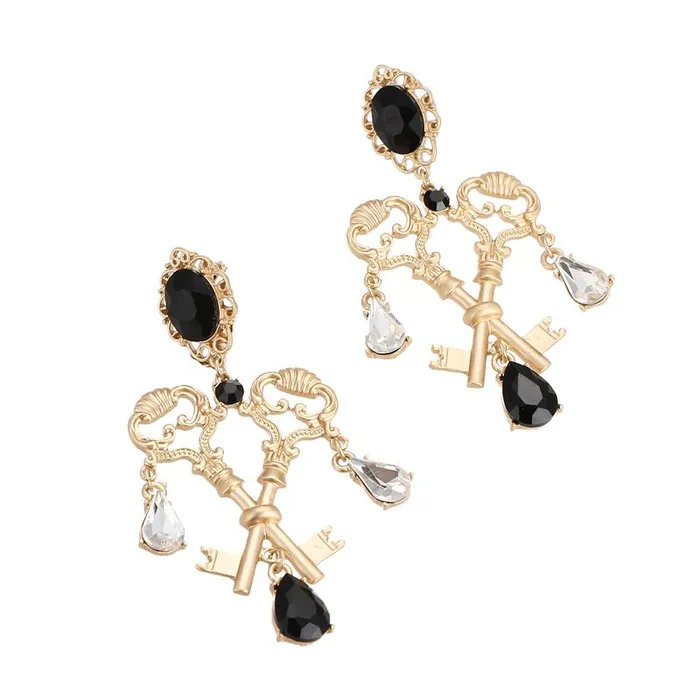 Earrings sparklingselections Designing Crystal Dangle Keys Shape Earrings
