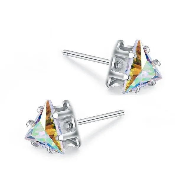 Earrings sparklingselections New Fashion 6 mm Square Shape Cubic Zirconia Bridal Stud Earrings Earrings sparklingselections New Fashion 6 mm Square Shape Cubic Zirconia Bridal Stud Earrings
