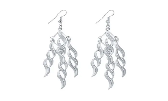 Earrings sparklingselections S Type Spiral Dangle Long Earrings For Women