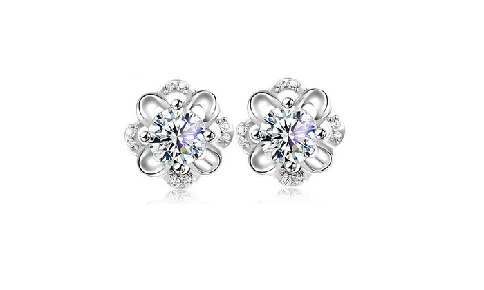 Earrings sparklingselections Silver Fashion Flower Earrings For Woman