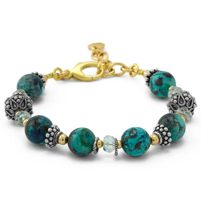 Elisa Ilana Bracelets Chrysocolla Aquamarine Bracelet