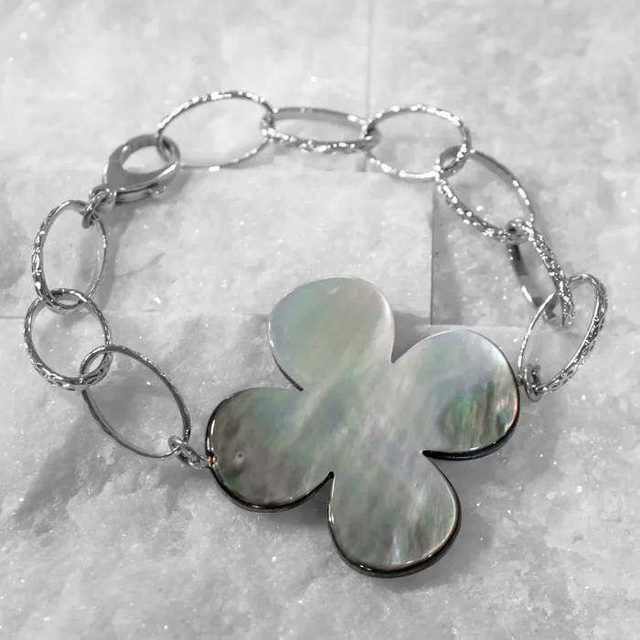 Elisa Ilana Bracelets Quatrefoil Mother of Pearl Bracelet