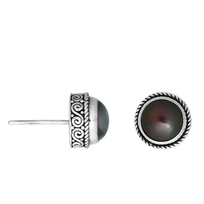 Elisa Ilana Earrings 12mm Mabe Pearl Post Earrings Elisa Ilana Earrings 12mm Mabe Pearl Post Earrings