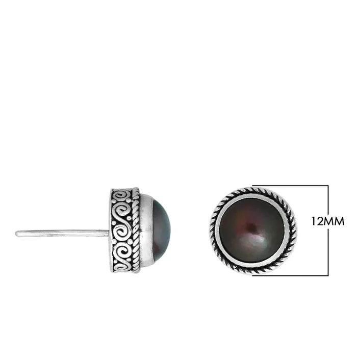 Elisa Ilana Earrings 12mm Mabe Pearl Post Earrings Elisa Ilana Earrings 12mm Mabe Pearl Post Earrings