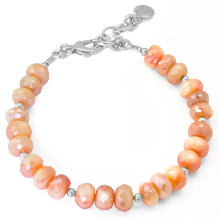 Elisa Ilana The Goddess Collection Peach Coated Quartz Bracelet Bracelets