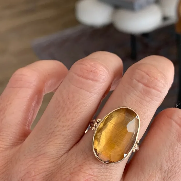 Emily Amey Jewelry Citrine Cocktail ring in 14k gold and sterling silver Rings