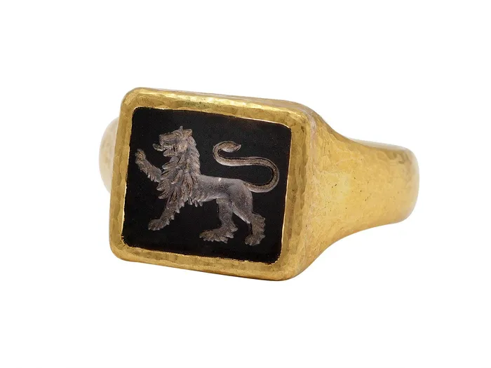 GG GOLD OOAK Rings GURHAN Antiquities Gold Center Stone Ring with Intaglio GG GOLD OOAK Rings GURHAN Antiquities Gold Center Stone Ring with Intaglio