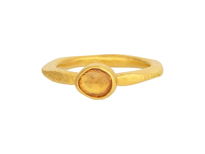 GG GOLD OOAK Rings GURHAN Skittle Gold Sapphire Stacking Ring Small Oval Stone GG GOLD OOAK Rings GURHAN Skittle Gold Sapphire Stacking Ring Small Oval Stone