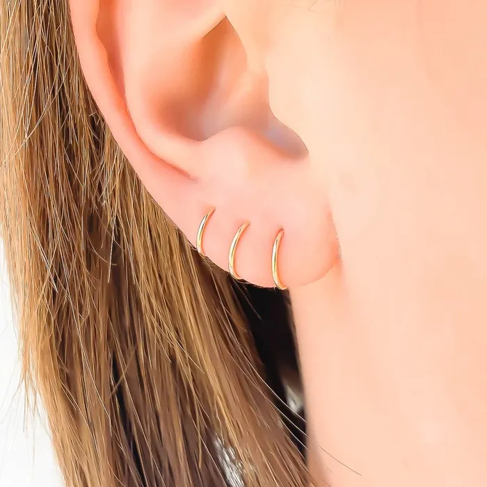 Gold Huggie Hoop Earrings Hoops By Hand Earrings