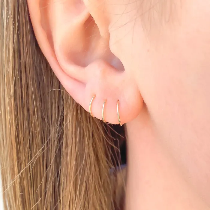 Gold Huggie Hoop Earrings Hoops By Hand Earrings