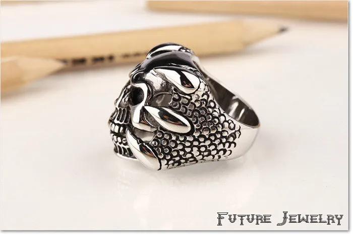 Gothic Skeleton Dragon Claw Ring for Men sparklingselections Rings Gothic Skeleton Dragon Claw Ring for Men sparklingselections Rings