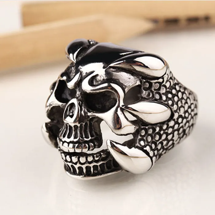 Gothic Skeleton Dragon Claw Ring for Men sparklingselections Rings Gothic Skeleton Dragon Claw Ring for Men sparklingselections Rings