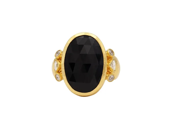 GURHAN Elements Gold Sapphire Cocktail Ring 20x15mm Oval GG GOLD OOAK Rings