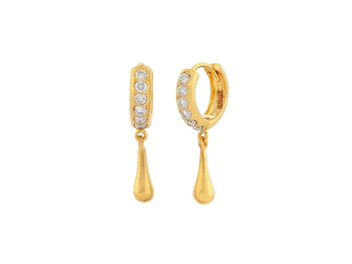 GURHAN Spell Gold Diamond Single Drop Earrings Splash Drop on 6Stone Huggie Hoop Top GG GOLD TRAD Earrings GURHAN Spell Gold Diamond Single Drop Earrings Splash Drop on 6Stone Huggie Hoop Top GG GOLD TRAD Earrings