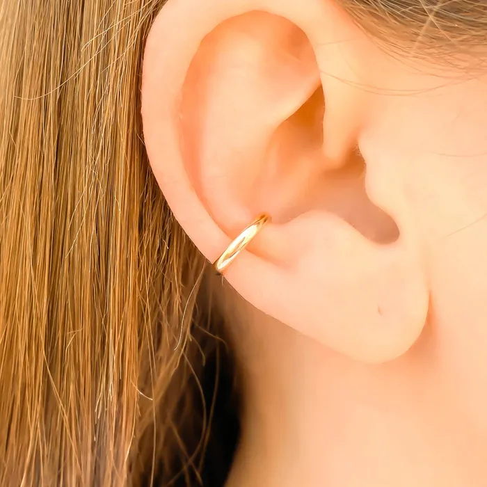 Half Round Gold Filled Conch Ear Cuff 12 Gauge Hoops By Hand Earrings