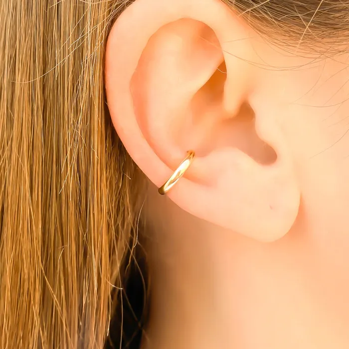Half Round Gold Filled Conch Ear Cuff 12 Gauge Hoops By Hand Earrings Half Round Gold Filled Conch Ear Cuff 12 Gauge Hoops By Hand Earrings