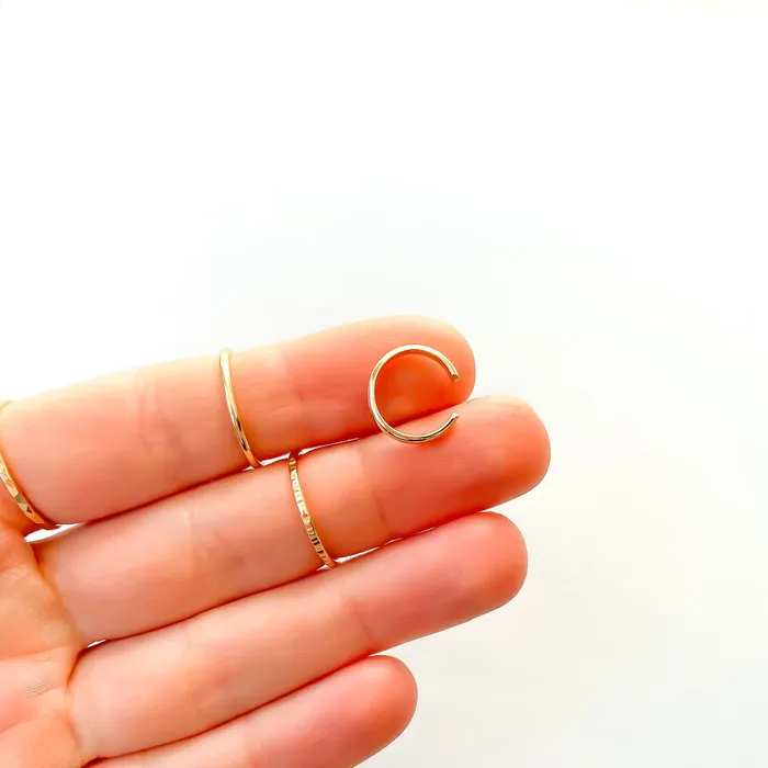 Half Round Gold Filled Conch Ear Cuff 12 Gauge Hoops By Hand Earrings Half Round Gold Filled Conch Ear Cuff 12 Gauge Hoops By Hand Earrings