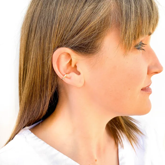 Half Round Gold Filled Conch Ear Cuff 12 Gauge Hoops By Hand Earrings Half Round Gold Filled Conch Ear Cuff 12 Gauge Hoops By Hand Earrings