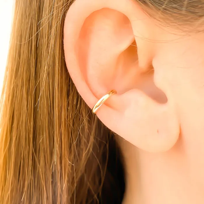 Half Round Gold Filled Conch Ear Cuff 12 Gauge Hoops By Hand Earrings Half Round Gold Filled Conch Ear Cuff 12 Gauge Hoops By Hand Earrings