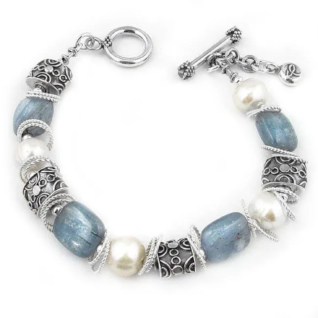 Kyanite Pearl Bracelet182829 Elisa Ilana Bracelets
