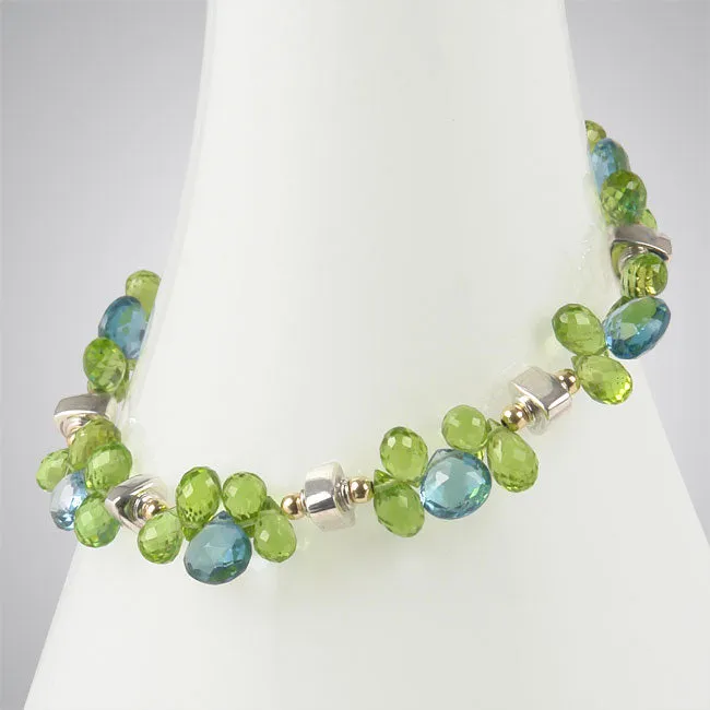 London Blue Topaz Peridot Bracelet256384 Elisa Ilana Bracelets
