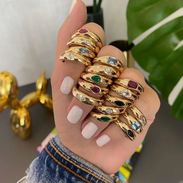 Marquise Stone Dome Ring Alev Collection Rings