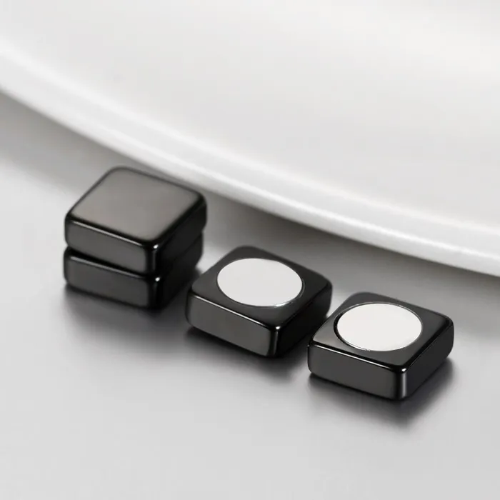 Mens Stainless Black Square Magnetic Ear Stud sparklingselections Earrings Mens Stainless Black Square Magnetic Ear Stud sparklingselections Earrings