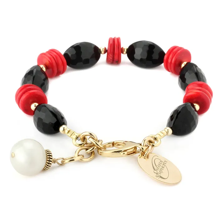 Omaha Symphony Onyx Coral Bracelet345407 Elisa Ilana Bracelets Omaha Symphony Onyx Coral Bracelet345407 Elisa Ilana Bracelets