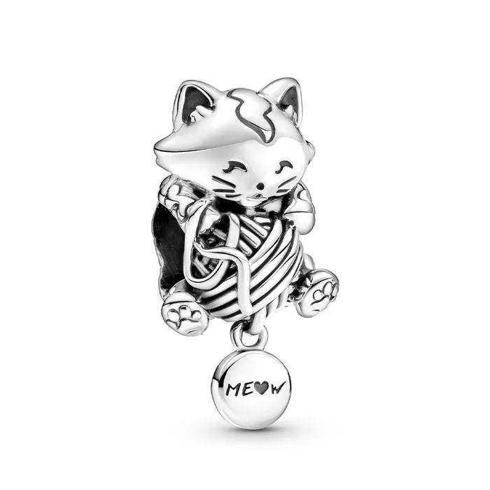 Pandora Charm Necklaces Pandora Kitten Yarn Ball Charm