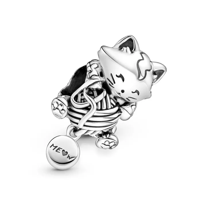 Pandora Charm Necklaces Pandora Kitten Yarn Ball Charm Pandora Charm Necklaces Pandora Kitten Yarn Ball Charm