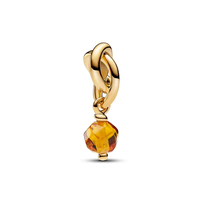 Pandora Charm Necklaces Pandora November Faceted Honey Eternity Circle Dangle Charm Pandora Charm Necklaces Pandora November Faceted Honey Eternity Circle Dangle Charm
