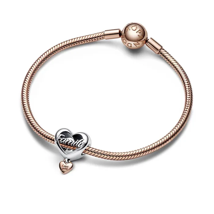 Pandora Love You Family Heart Charm Pandora Charm Necklaces